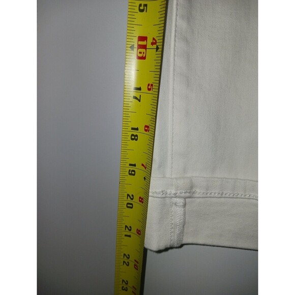 NYDJ Marilyn Straight Crop Jeans Womens‎ 4 Cuffed Optic White MCFO2108 LiftxTuck - Picture 10 of 10